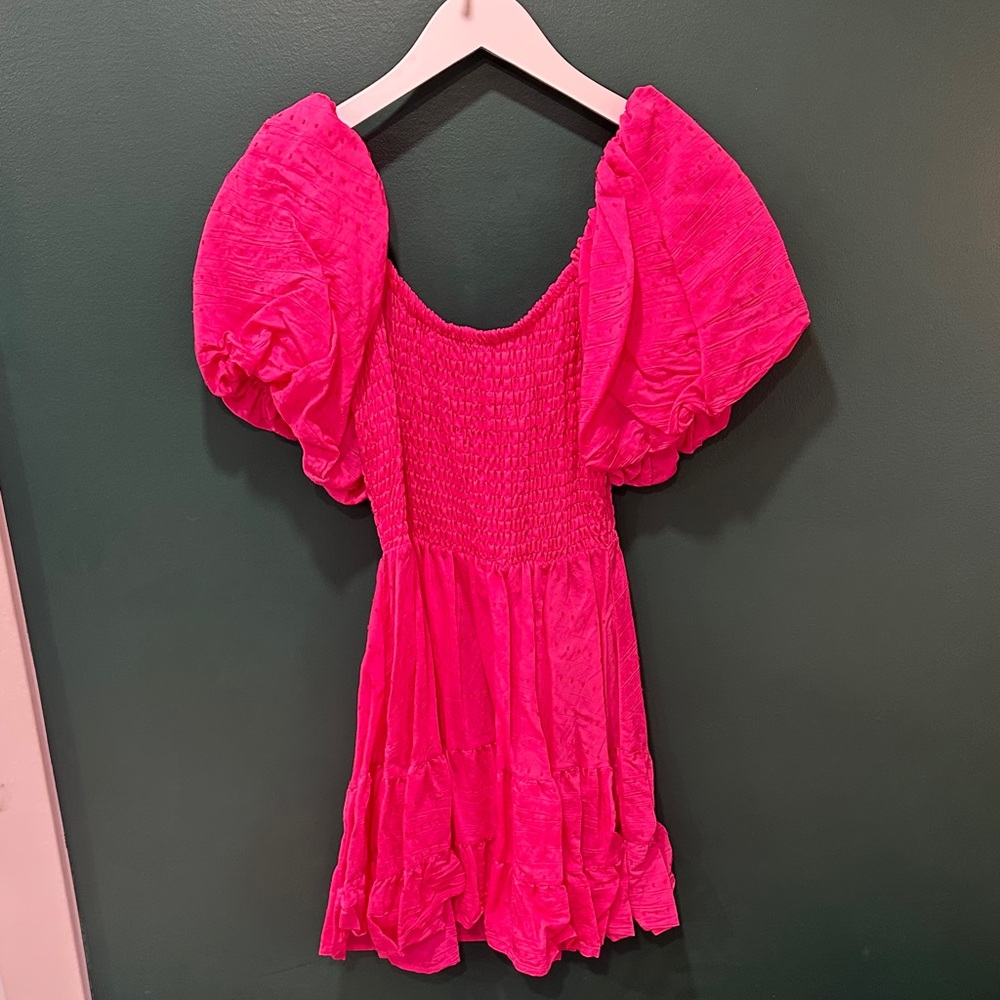 Fashion Brand Company Hot Pink Mini Picnic Dress